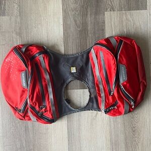 RuffWear Red Crimson Palisades Pack Dog Pack size Medium